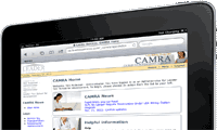 Leader Services' CAMRA application on the iPad.