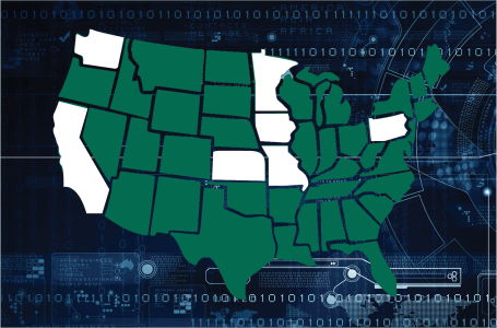 Map of the U.S. showing the expansion of Leader throughout the states of Washington, California, Kansas, Minnesota, Iowa, Missouri, and Pennsylvania