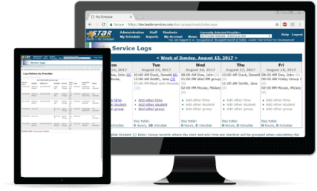 The STaR application shown on desktop and tablet devices