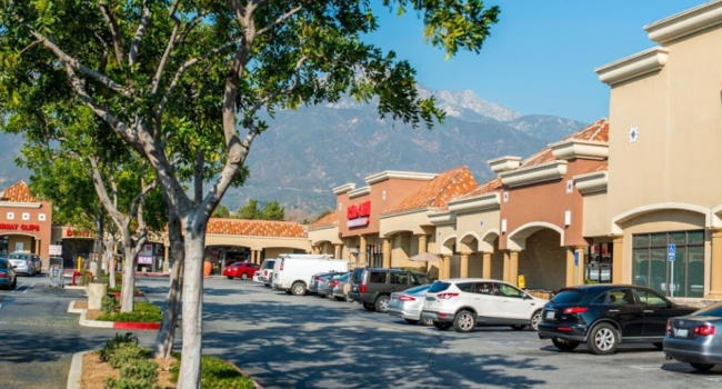 The outside of the Alta Loma Square office building in Rancho Cucamonga, CA