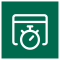 Timer inside calendar icon
