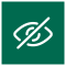 Crossed-out eye icon