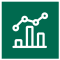 Bar and line graph icon
