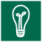 Lightbulb with sprout growing inside icon