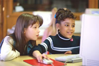 Children at computer
